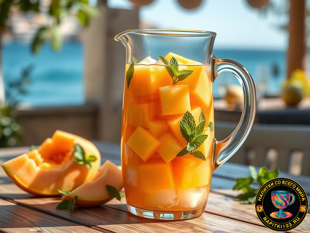 Сангрия с дыней и лимончелло для летнего настроения