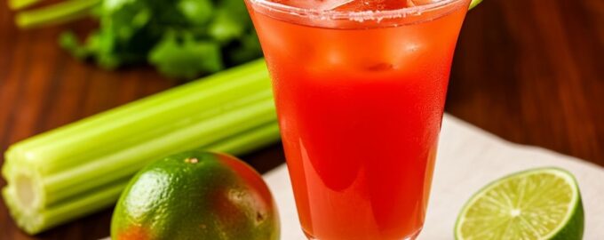 Коктейль Кровавая Мэри с лаймом
