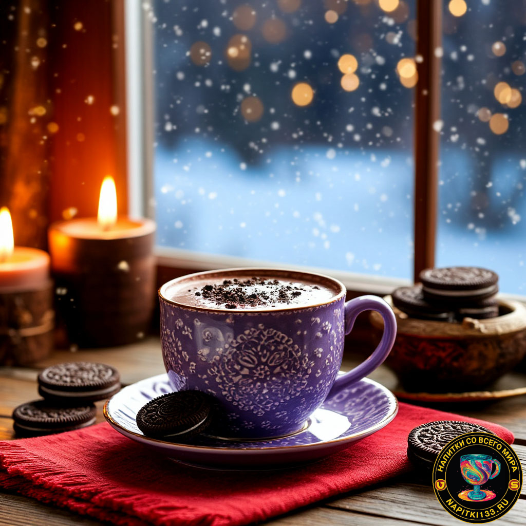 Горячий шоколад с печеньем Oreo для зимних вечеров 