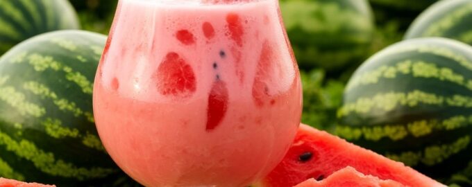 Микс из арбуза и молока