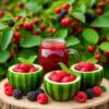 Огуречный бокальчик с мультифруктовым соком