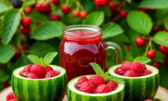 Огуречный бокальчик с мультифруктовым соком