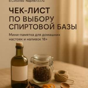 Чек-лист по выбору спиртовой базы Чек-лист по выбору спиртовой базы