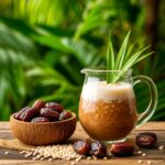 Веганский кофе из белого гороха с кокосом и финиками