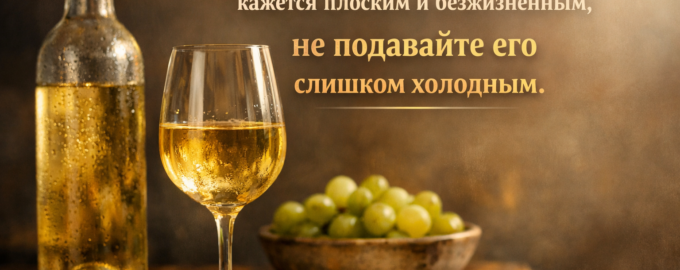 Белое вино не подавайте слишком холодным.