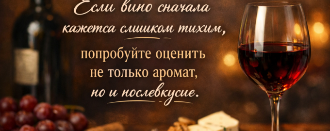Если вино сначала кажется слишком тихим