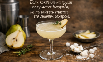 Если коктейль на груше получается бледным