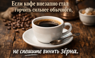 Если кофе внезапно стал горчить
