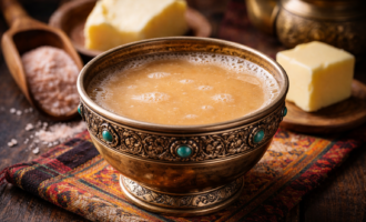 Солёный чай с маслом