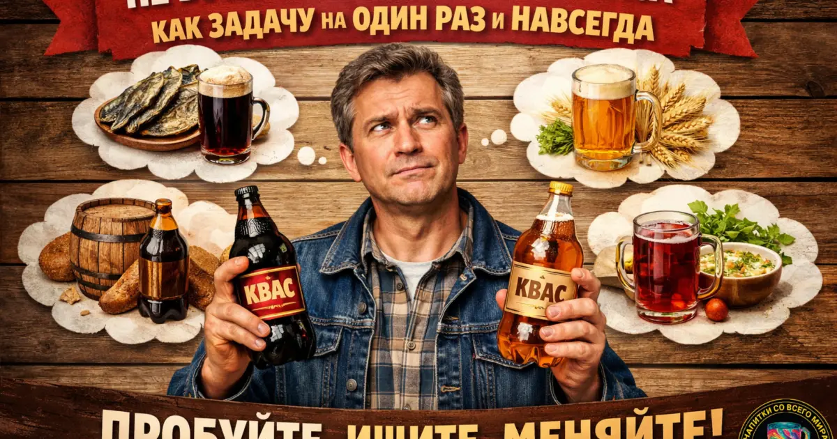 Не воспринимайте выбор кваса как задачу на один раз и навсегда
