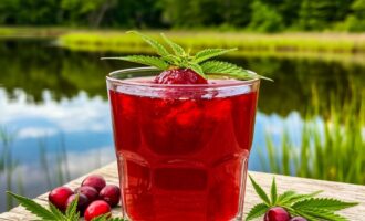 Питьевой клюквенный кисель