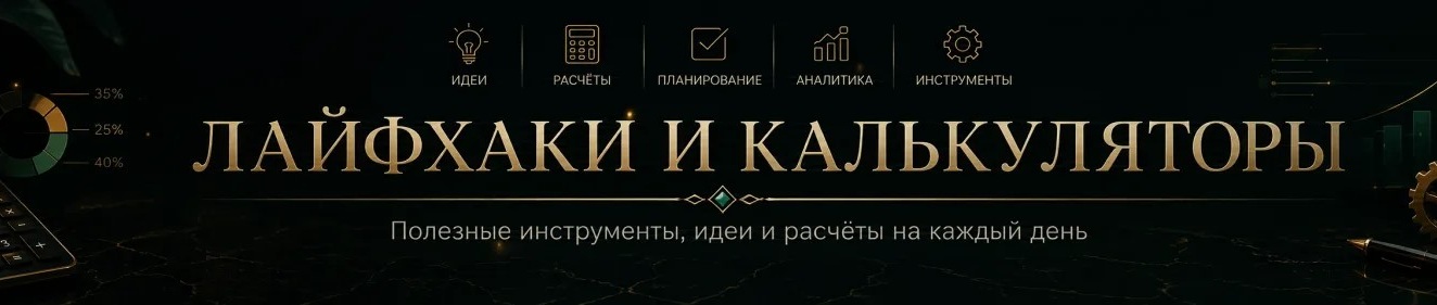 Лайфхаки и калькуляторы